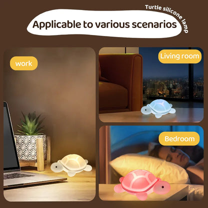 Adorable Turtle LED Night Lamp Soft Color Changing