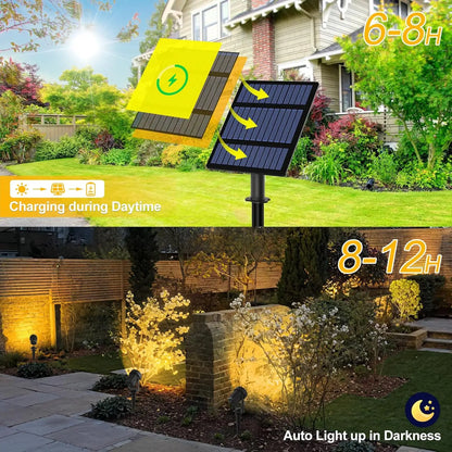 Outdoor Solar Powered Spotlight Warm White Duo Color