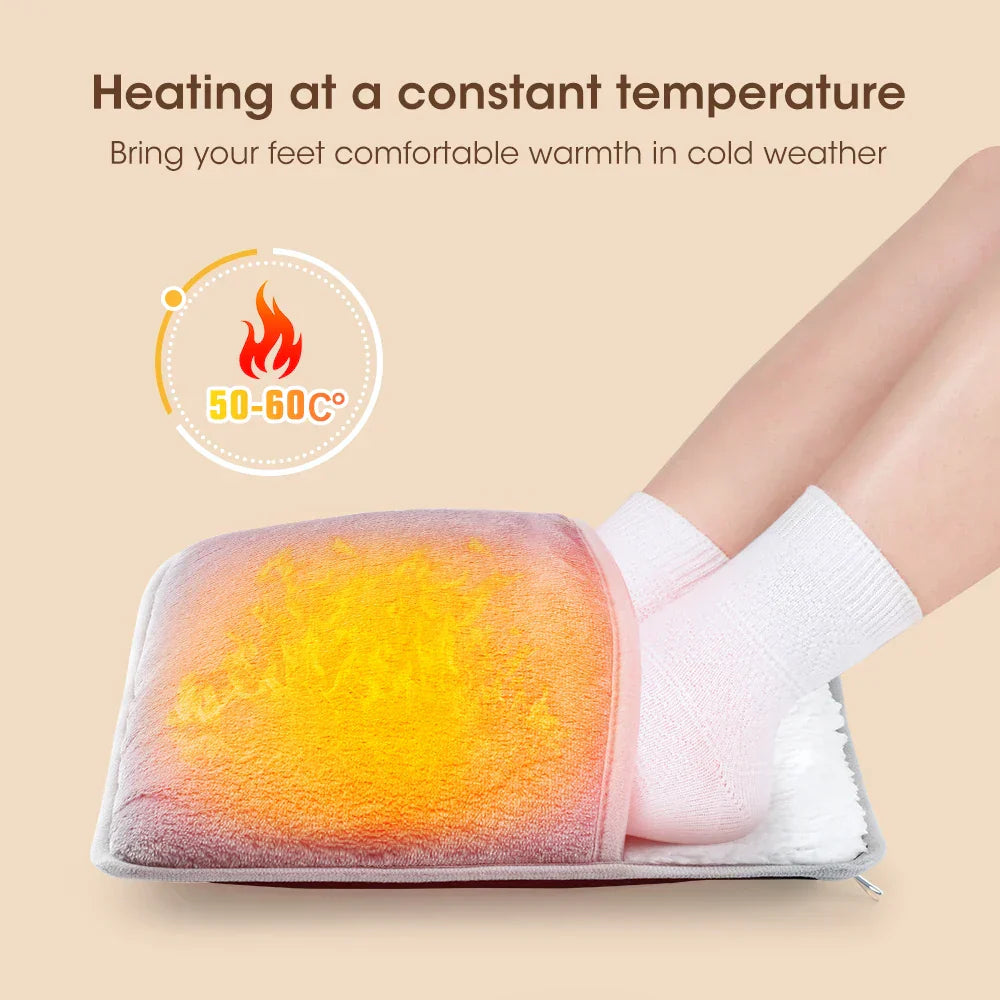Cozy Electric Foot Heater Mat | Soft Plush | USB Powered