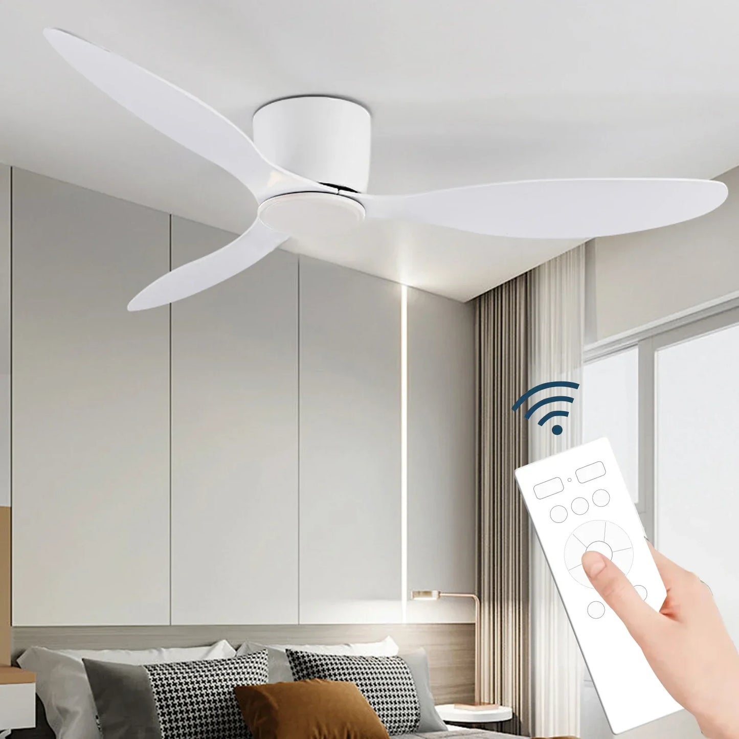 Modern Ceiling Fan With LED Light