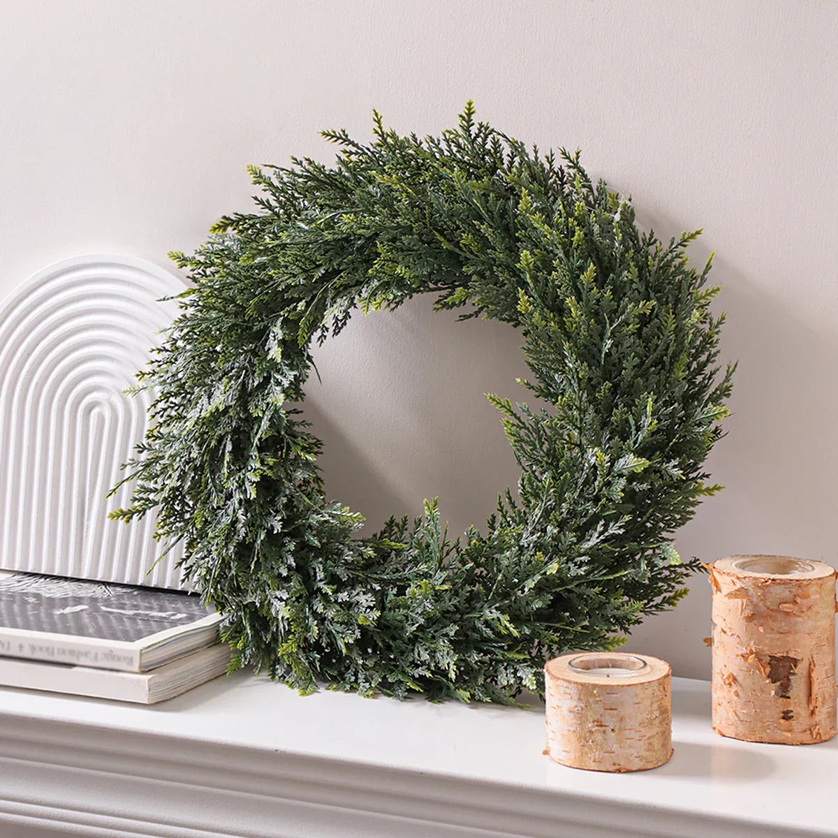 Artificial Fresh Green Wreath for Home Decor - Befez