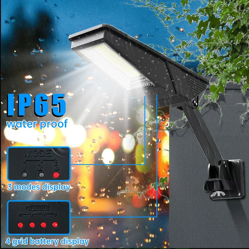 Bright Solar Powered Street Light with 138 LEDs