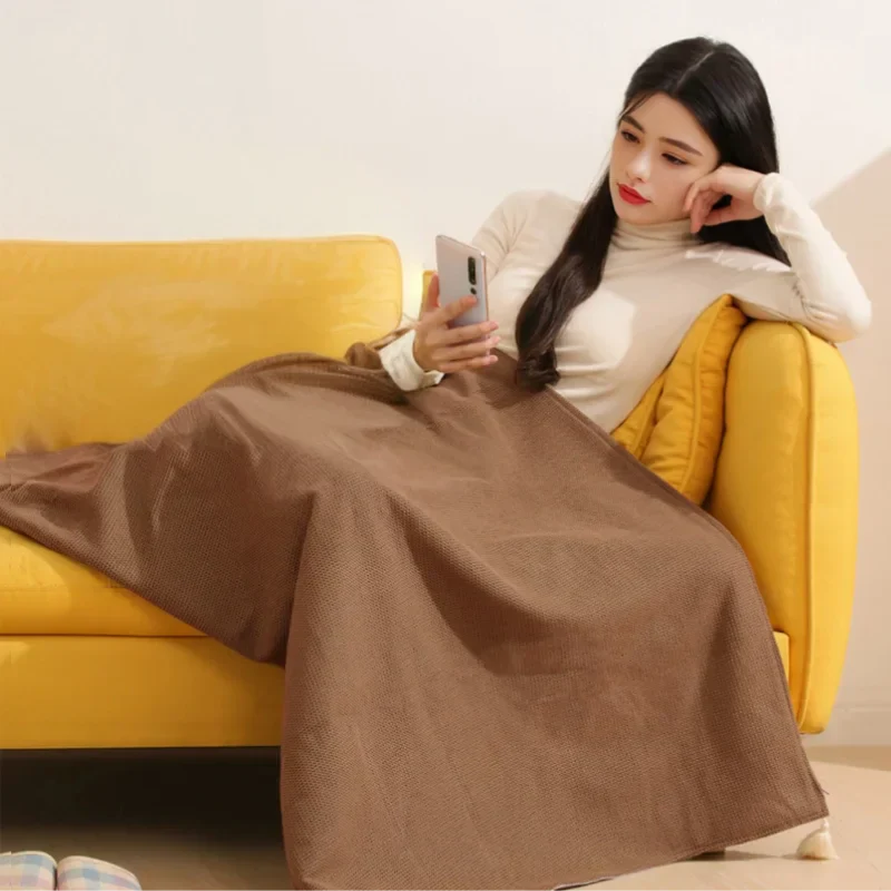 Soft Wearable Electric Heating Blanket with 3 Heat Settings