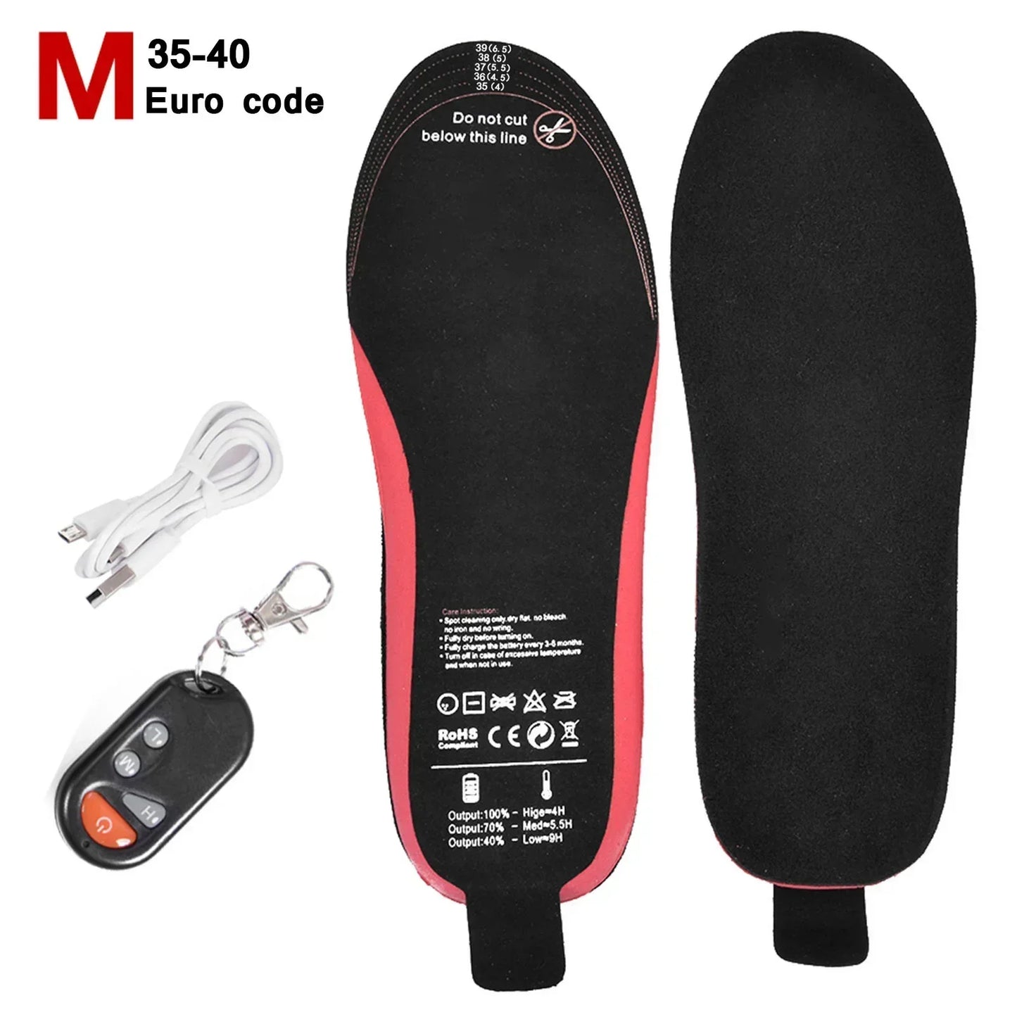 Warm Rechargeable Heated Insoles with Remote Control - Befez