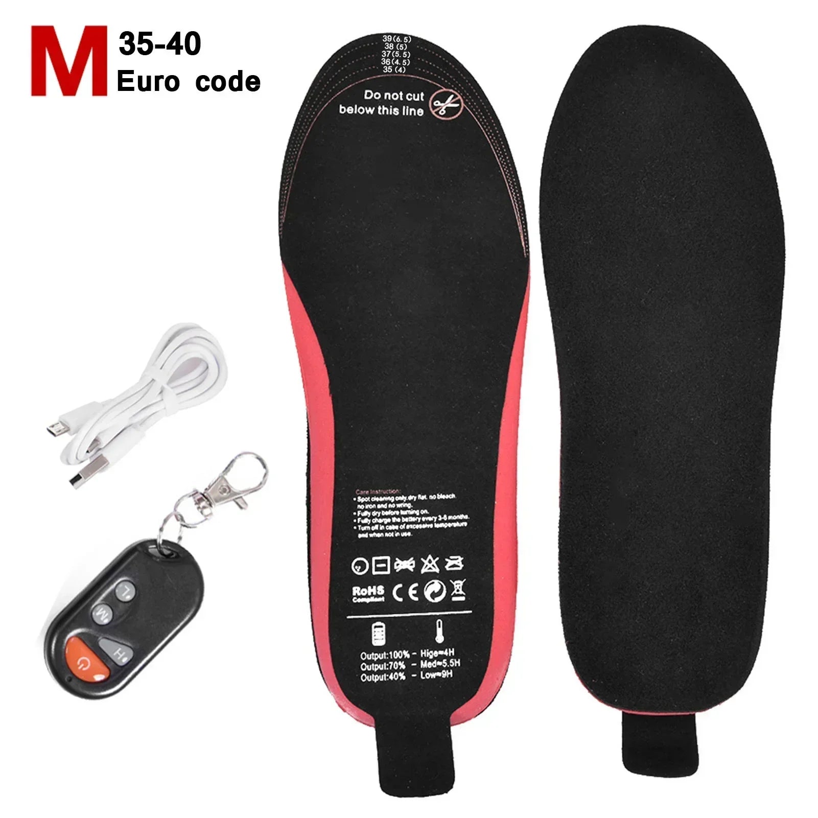 Warm Rechargeable Heated Insoles with Remote Control - Befez