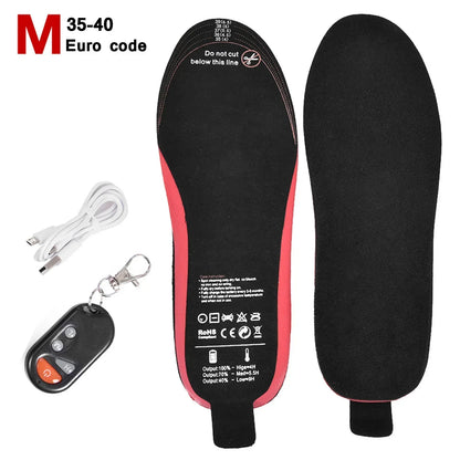 Warm Rechargeable Heated Insoles with Remote Control - Befez