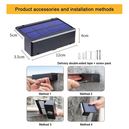Wireless Outdoor Solar Powered Wall Lamp