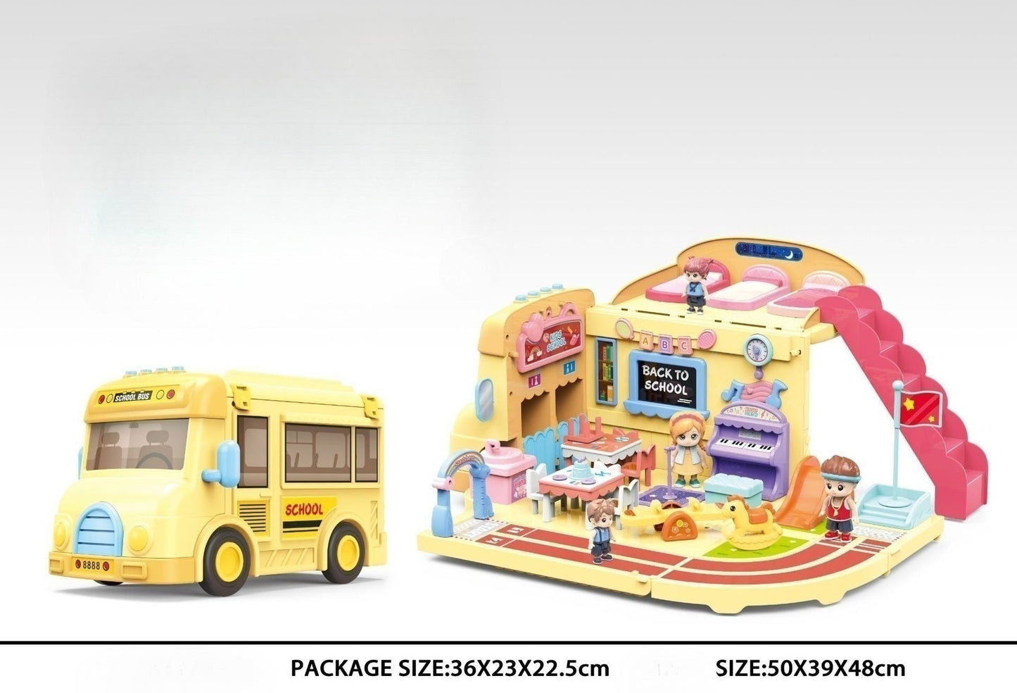 Big School Bus Play House Toy Set - Befez