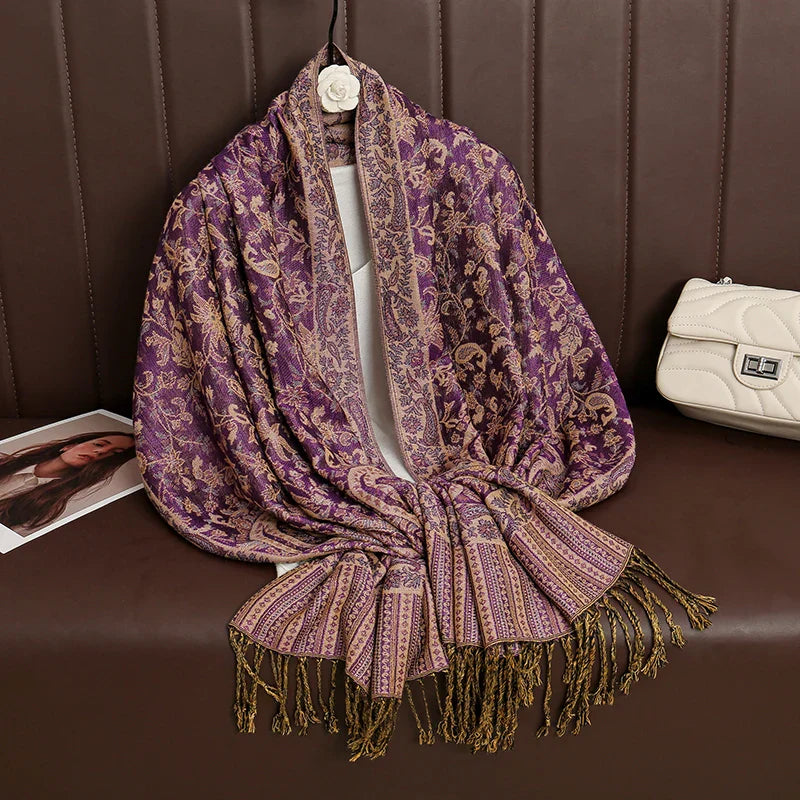 Soft Cashmere Women's Scarf Luxury Warm Print