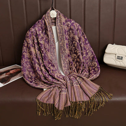 Soft Cashmere Women's Scarf Luxury Warm Print