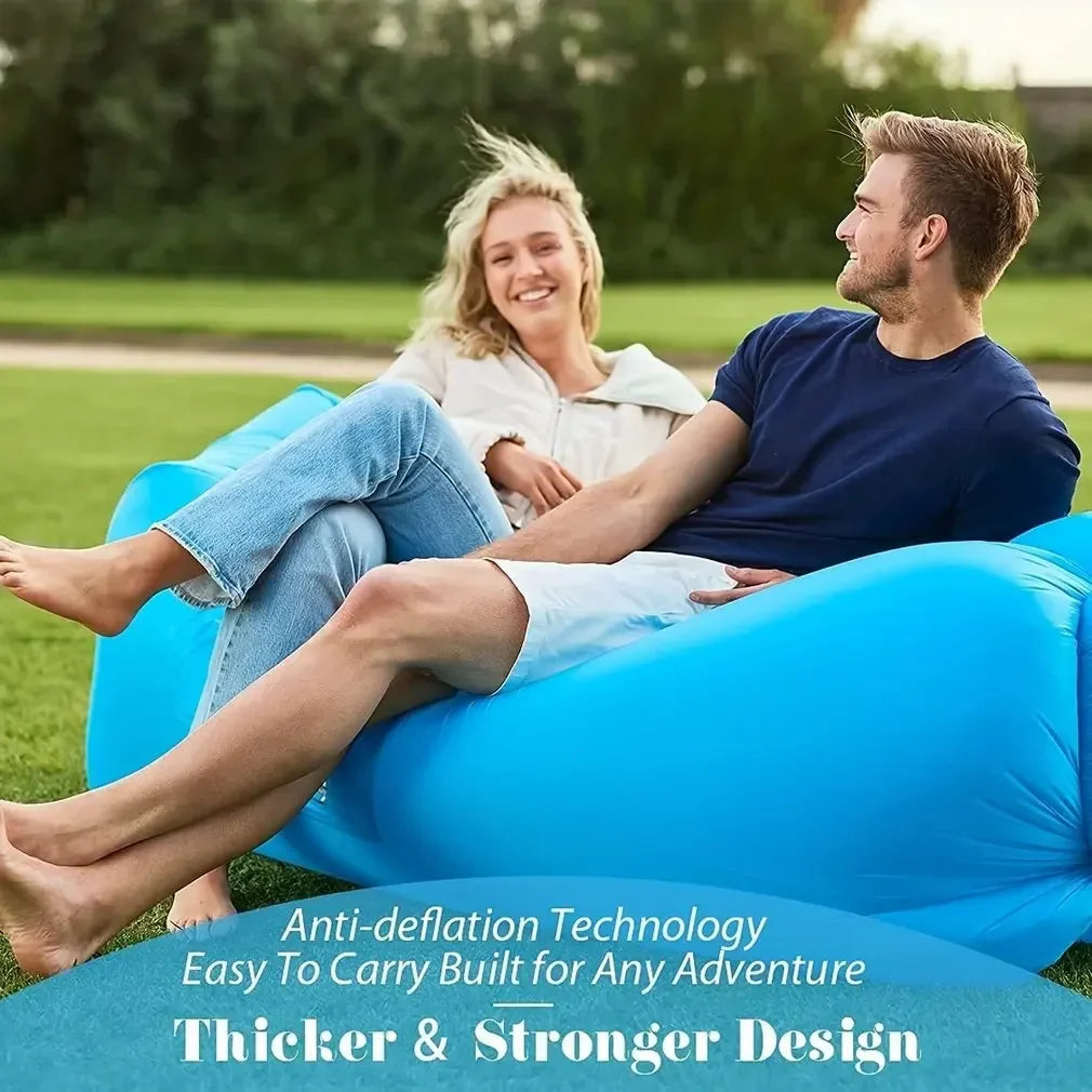 Compact Inflatable Outdoor Sofa with Headrest