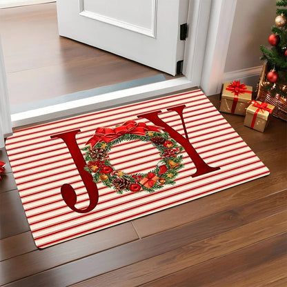 Fun Christmas Doormat with Santa & Gingerbread Design