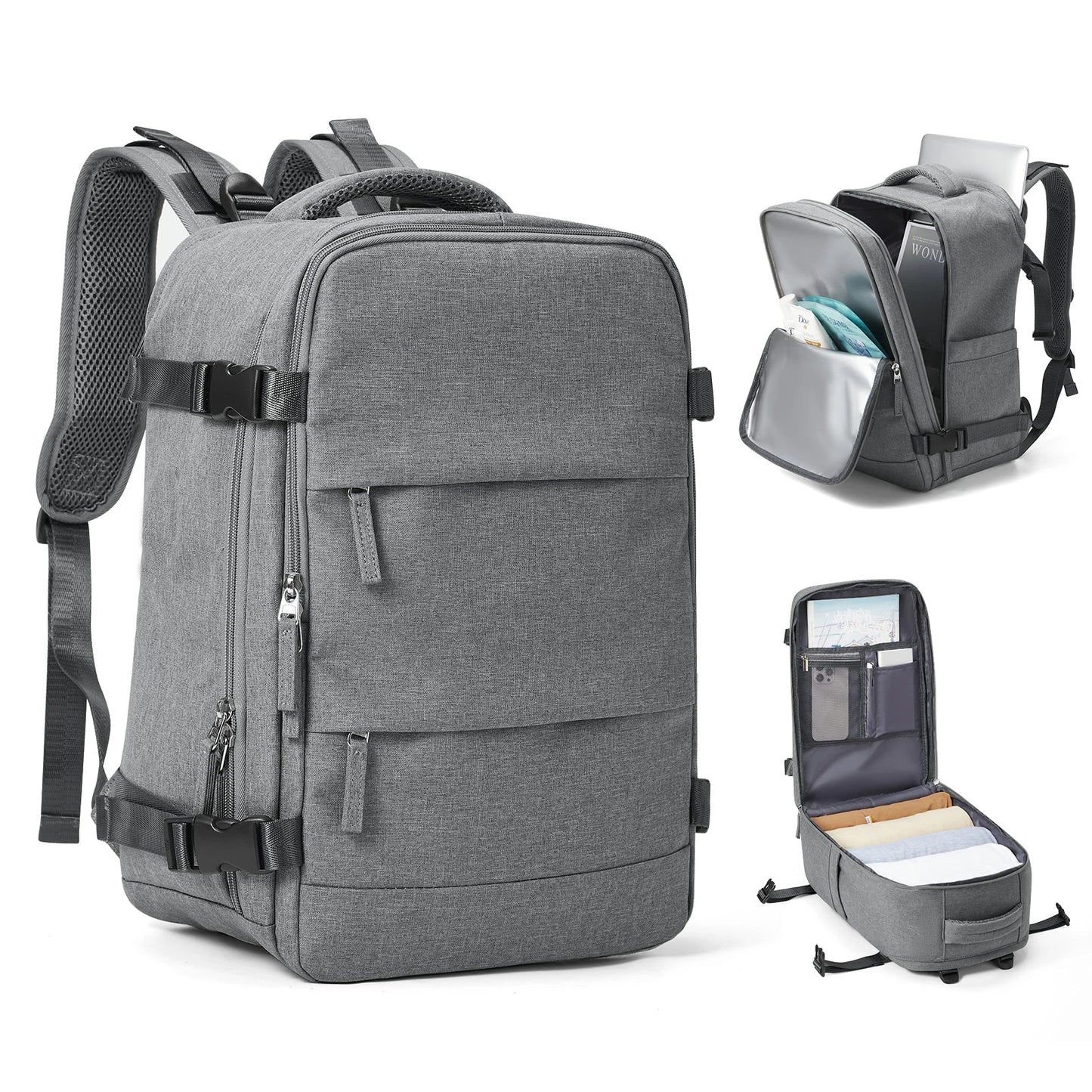 Waterproof Travel Backpack with Laptop Sleeve & Storage