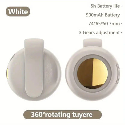 Compact Personal Clip Fan with USB Rechargeable Design