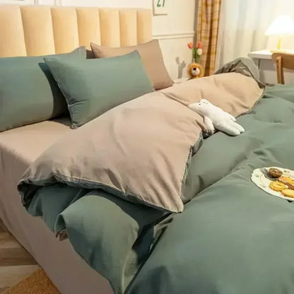 Soft Reversible Duvet Cover Set for Bed