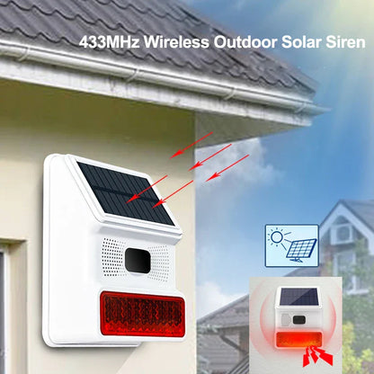 Wireless Solar Siren Module with LED Light & Sound