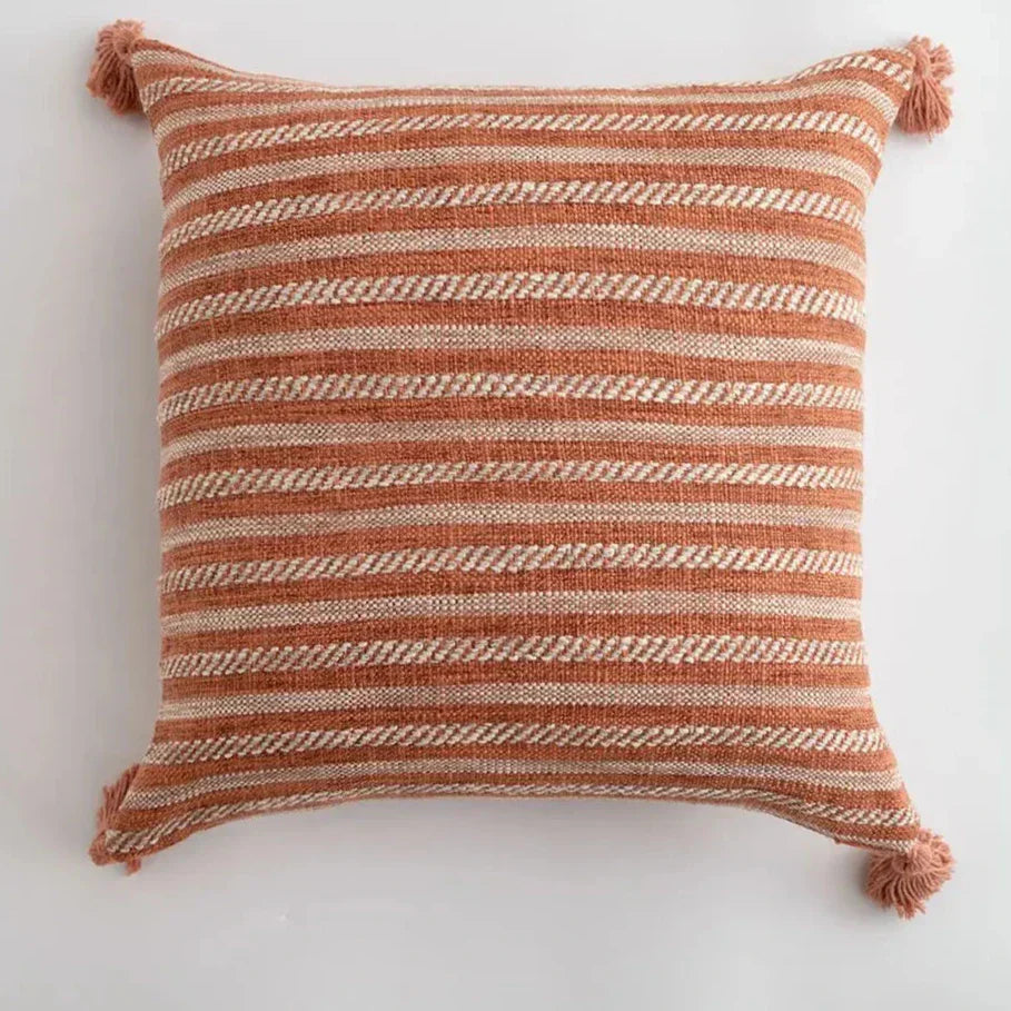 Stylish Home Cushion Cover with Decorative Tassels - Befez