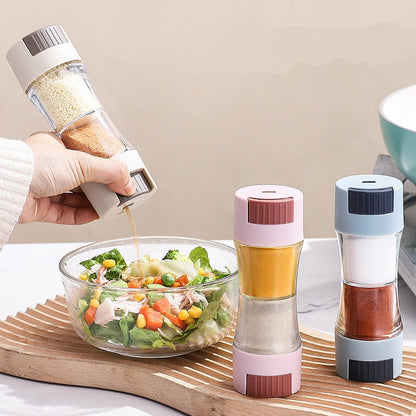 Airtight Spice Container Twin Dispenser