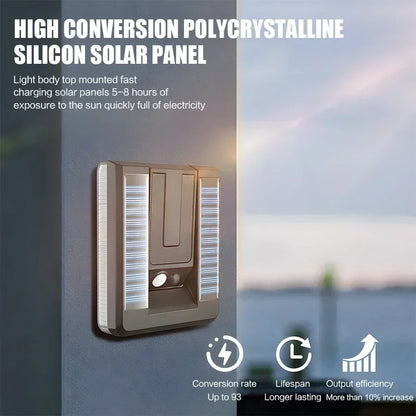 Solar Powered Outdoor Wall Lamp with Motion Sensor