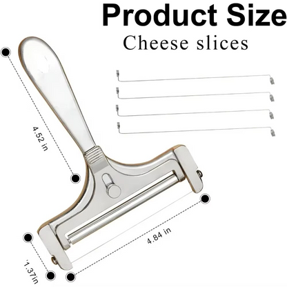 Professional Stainless Cheese Cutter with Adjustable Slice Thickness