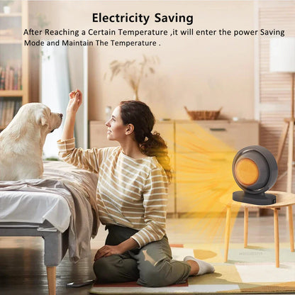 Compact Electric Space Heater 380W with Safety Feature