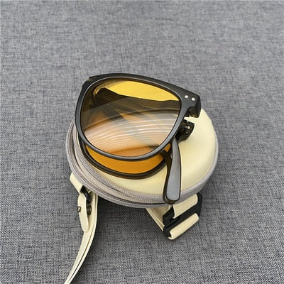 Stylish UV Protection Folding Clear Lens Sunglasses