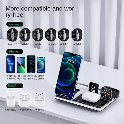 Compact Wireless Charger Digital Clock