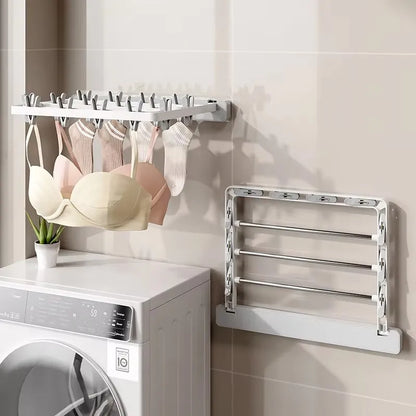 Compact Folding Wall Dryer with Towel Holder