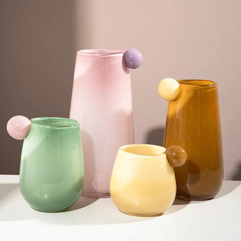 Round Clear Decorative Vase - Befez