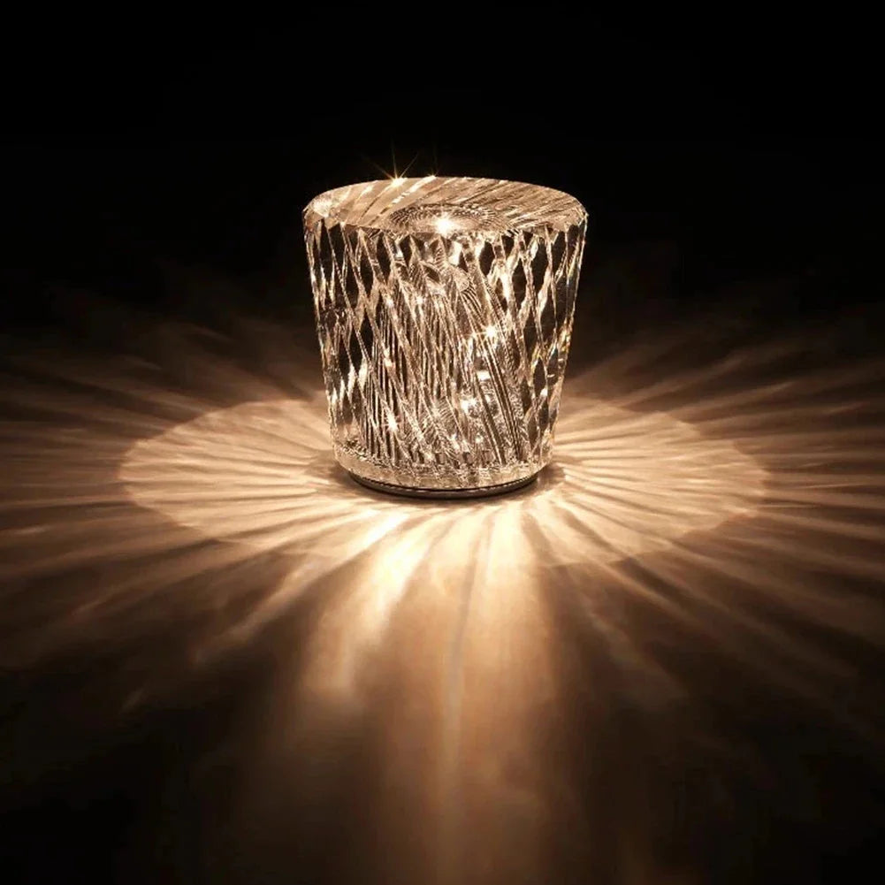 Elegant Glass Table Lamp for Ambient Rooms