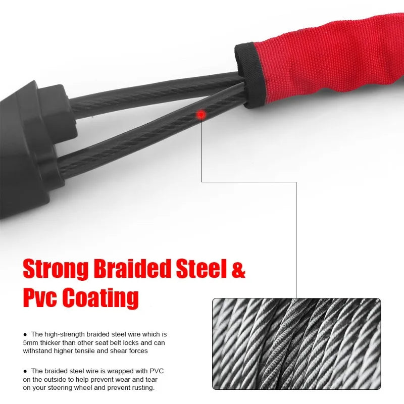 Anti Theft Car Steering Wheel Lock with Buckle Clamp