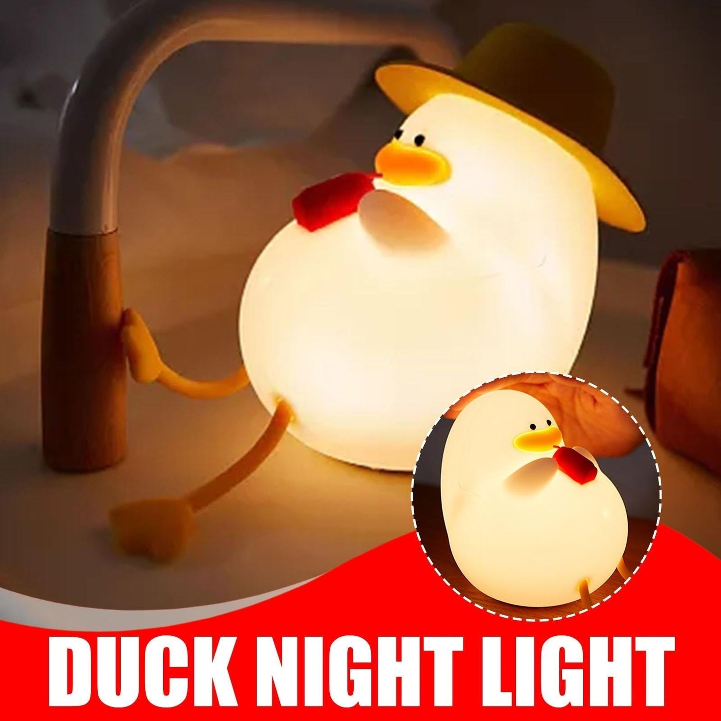 Cute Duck Soft Glow LED Night Light