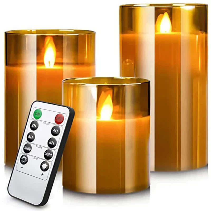 Warm LED Candle Set with Remote and Timer