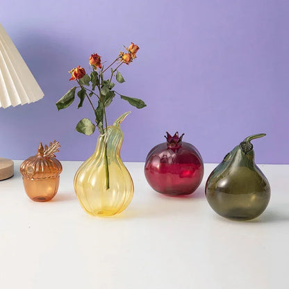 Colorful Glass Fruit Centerpiece