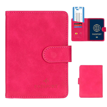 Premium RFID Passport Holder in Genuine Leather Style