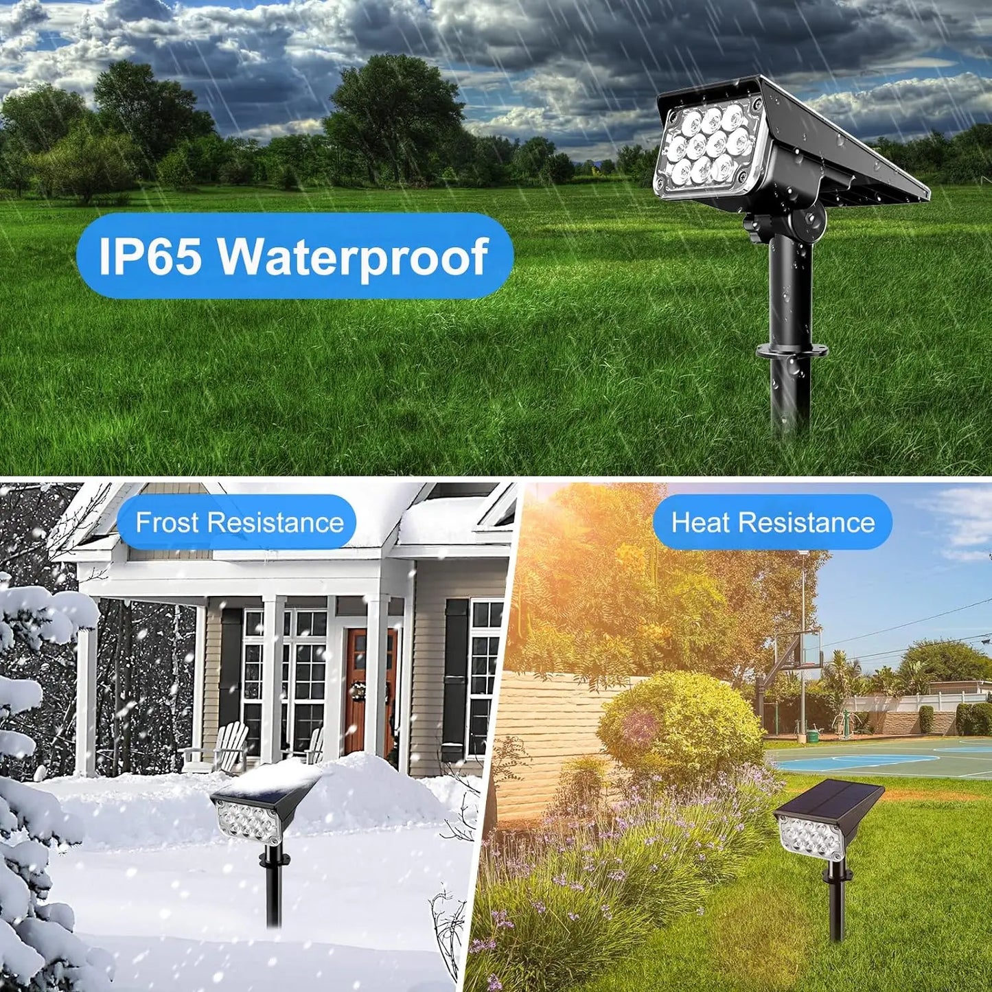 Outdoor Solar Powered Garden Lamp Set of 4