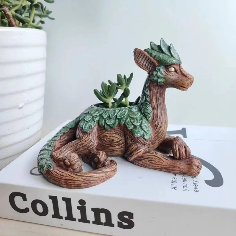Colorful Succulent Planter Box with Fun Fairy Garden Design