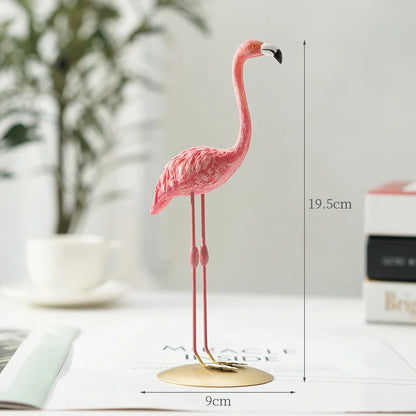 Stylish Pink Flamingo Home Decor Figure - Befez