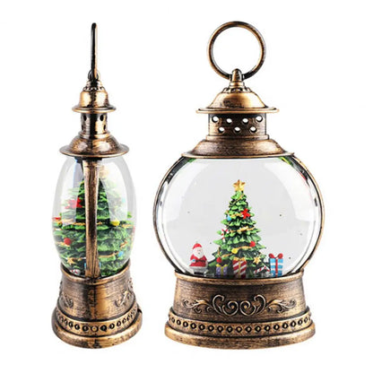 Classic Snow Globe Lamp with LED & Music Box