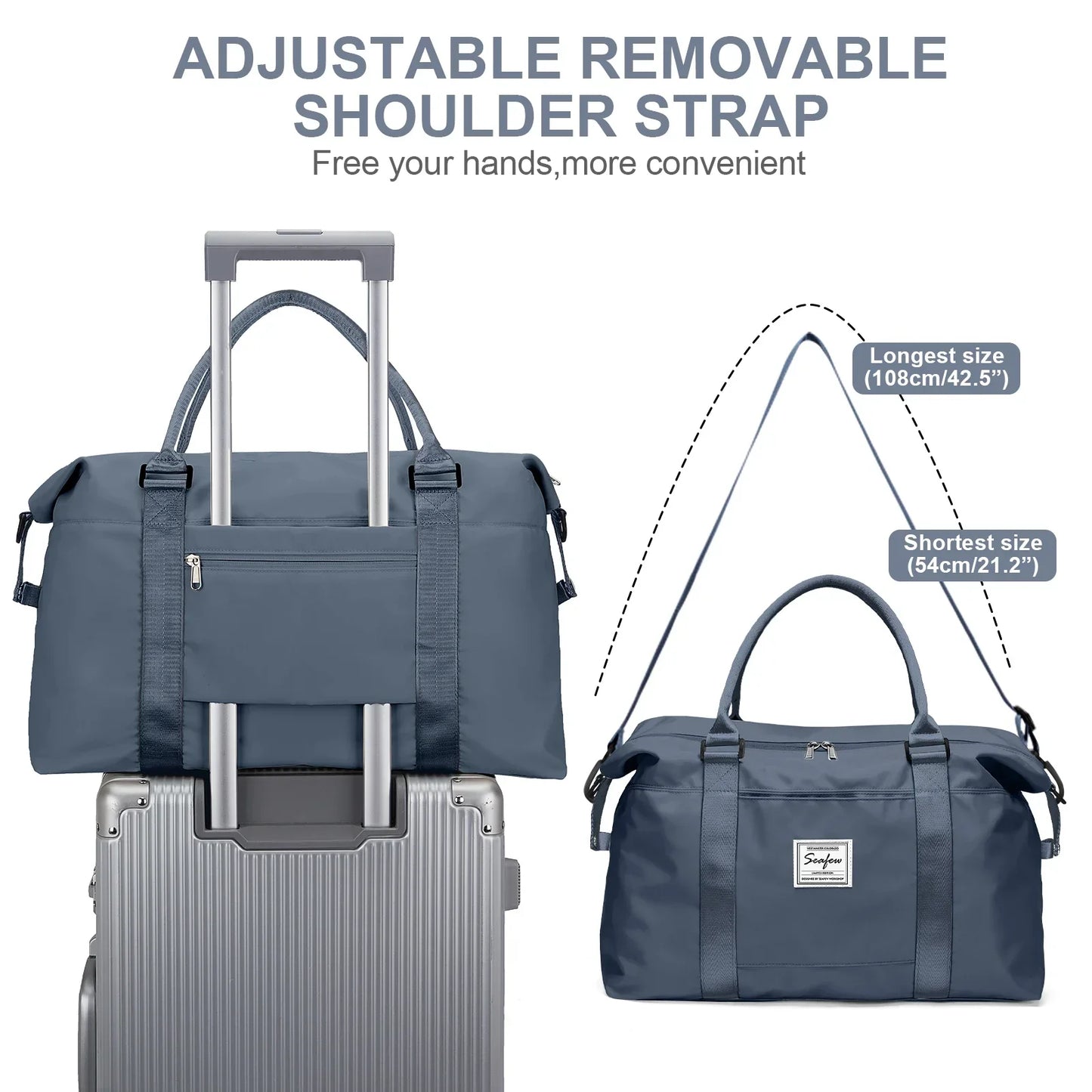 Spacious 40L Carry On Luggage Bag for Short Getaways