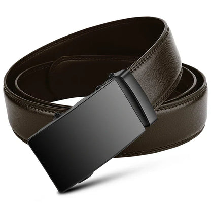 Premium Leather Men's Automatic Buckle Belt