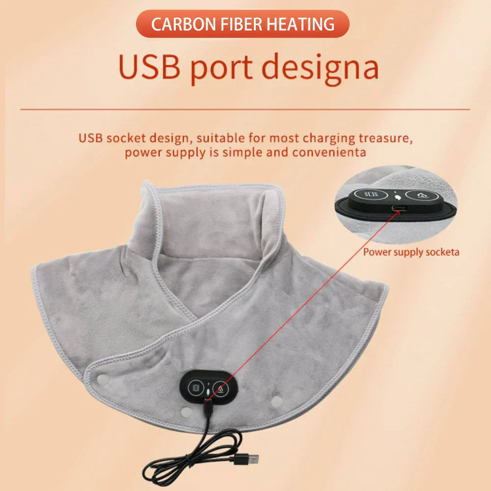Cozy Heated Massage Cushion for Neck and Shoulders