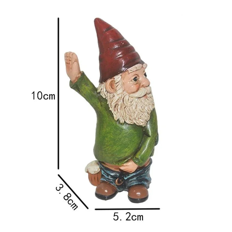 Fun Garden Gnome Statue with White Beard - Befez