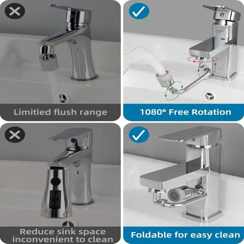 Adjustable 360 Degree Faucet Extender Spray Head