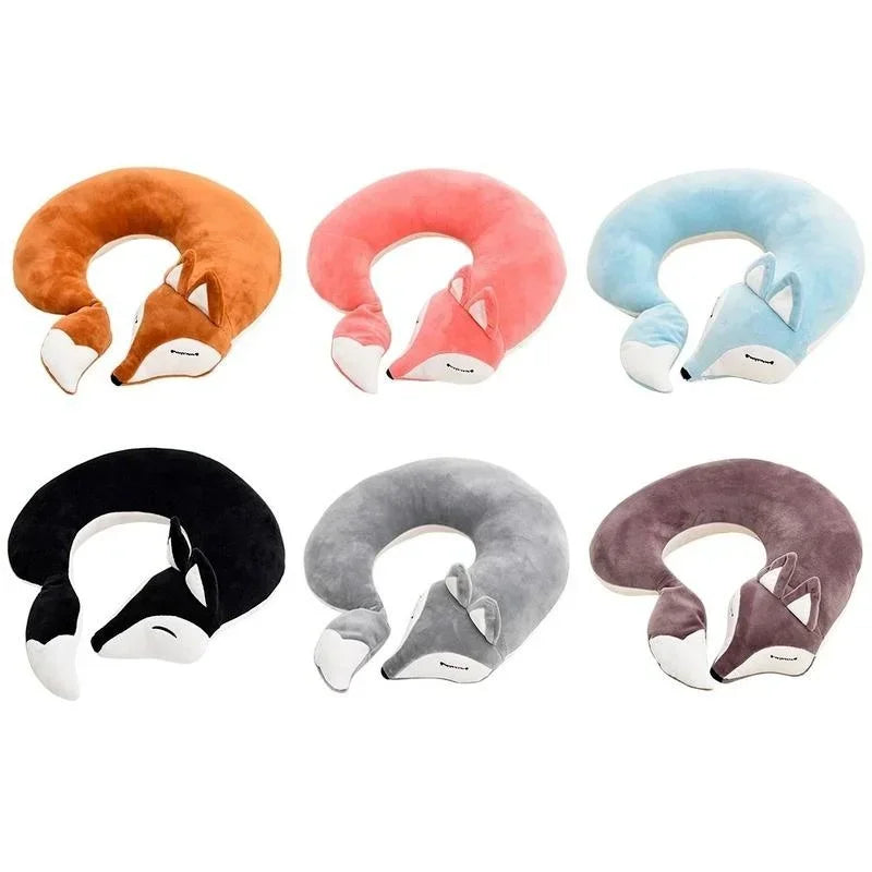 Comfy Travel Fox Neck Pillow for Kids & Adults