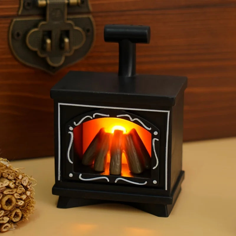 Small LED Dollhouse Fire Place Decoration 1:12 Scale - Befez