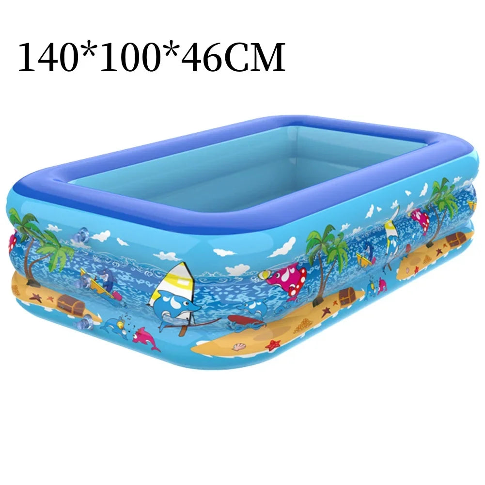 Fun Kids Inflatable Swimming Pool with Colorful Design