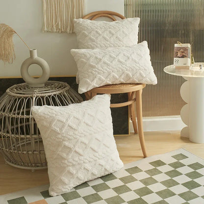 Soft Geometric Pattern Throw Pillow Cover - Befez