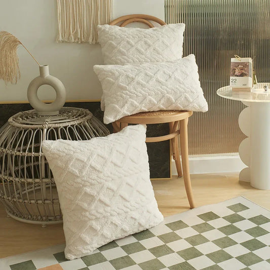 Soft Geometric Pattern Throw Pillow Cover - Befez
