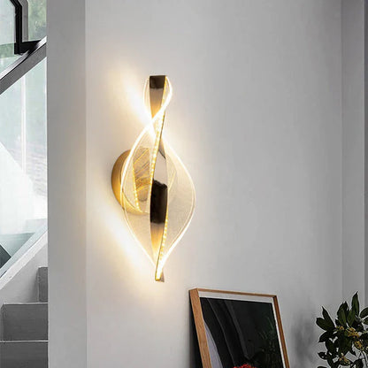 Stylish LED Wall Lamp | Contemporary Metal & Glass Design
